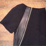 Rebecca Minkoff Lambskin Leather Combo Alma Short Sleeve Zip Top Photo 7