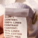 NEW CUT LOOSE White Linen swing coat w/ accent Cuffs L Size L Photo 6