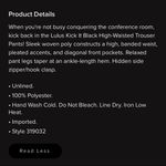 Lulus Black Trouser Pants Photo 3