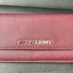 Michael Kors jet set travel flat wallet merlot burgundy Photo 0