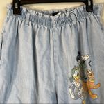 Disney Vintage Mickey Mouse High Rise Light Wash Mom Shorts Size 14 Photo 1
