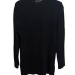 St. John  Black Textured Santana Knit Tunic Sweater Photo 0