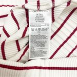 Banana Republic  Dress White & Red Stripe Rib Knit Double V Tank Size Medium Tall Photo 5