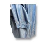 Studio JPR 1X Blue Chambray Denim Look Blouse Long Sleeve Tunic Top Boho Casual Photo 6