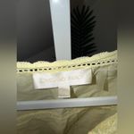 Love Shack Fancy  Darryl Lace Trim Pale Yellow Flutter Sleeve Ruffle‎ Mini Dress Photo 3