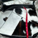 INNUE Italy Genuine Leather Cowhide Hair Hobo Bag Brand New Brown Photo 10