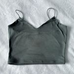 Windsor  grayish blue spaghetti strap cropped v neck tank top  Photo 0