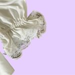 Reworked cottagecore puff sleeve lace up blouse 🔥 White Size M Photo 3