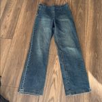 Ann Taylor  Dark Blue Straight Leg high waisted funky Jeans size 2 Photo 6