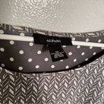 Alfani  Scoop Neck Blouse Gray White Geometric Photo 10