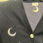 Leikya Space Buns Cardigan with embroidered moons and bunnies Small Black Photo 1