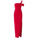 Keepsake Shooting Star Gown One Shoulder Long Maxi Red Dress Side Slit Classy XS Photo 2