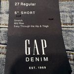 Gap Mid-Rise Stretch Denim Shorts Womens 27 Indigo Distressed Boho Hippie Dainty Photo 3