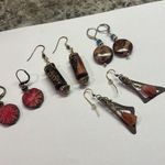 Lot Of 4 Costume Pierced Earrings Dangle BEAD Beaded Colorful Mix Some Handmade Photo 0