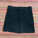 Brandy Melville BLACK CORDUROY SNAP BUTTON MINI SKIRT A line Photo 2