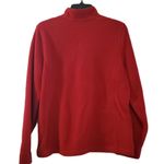 L.L.Bean  Womens Red 3/4 Zip Fleece Pullover M Photo 5