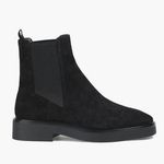 Stuart Weitzman  Henley Black Suede Pull-On Round Toe Chelsea Boots Size 5B Photo 0
