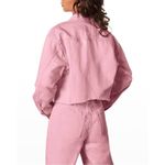 Boyish The Tommy Pink Denim Cropped Oversized Jacket Small Photo 2
