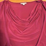 Roz & Ali Burgundy/Maroon/Deep Wine Colored Silky Blouse in Great Condition, barely worn Photo 1