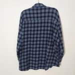 Old Navy Navy Plaid Button Down Shirt Size XXL Navy Plaid Flannel Shirt Photo 4