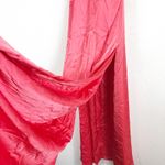 Lexi Clothing The Bali Maxi Dress Size 6 Pink Satin Lace Up Back Plunge Cocktail Photo 9