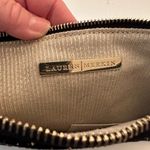 Lauren Merkin NWOT Zippered Black Clutch w/Gold Glitter Photo 4