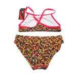 Tyr. Womens Check Diamondfit Workout Bikini Set Drawstring Red Orange XL Photo 3