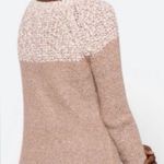 Fate Clairina Textured Mixed Yarn Colorblock Sweater ~ Size XXL Tan Photo 1