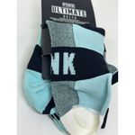 Victoria's Secret NEW  PINK Ultimate No Show Socks 2-Pack Blue Black White Photo 2