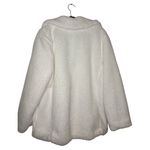 Me Jane  White Teddy Jacket Plush Cozy Fit Photo 3