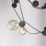 Daisy Fuentes  Bronze Tone Boho Dangling Hammered Pendants Boho Necklace Photo 5