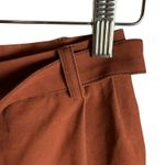 Rachel Comey  Rust Brown Belted Pleated Straight Leg High Rise Pants Size 00 Photo 7