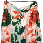 Sweet Lemon Womens Floral Tiered Midi Skirt Multicolor Size Large NWT Pink Photo 2