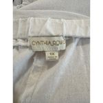 Cynthia Rowley  White Pull On Linen Blend Pom Pom Hem Pants Women’s Size 1X Photo 4
