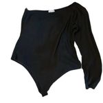 LNA  Clothing Slade Heavy Rib One Shoulder Bodysuit Black Size 2X NWT Photo 0