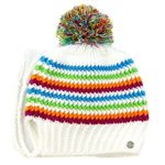 Spyder  Bittersweet Beanie Rainbow Pom Pom Unisex One Size Knit Gorpcore Photo 0
