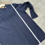 Vince  Women’s Rib Placket Wool Cashmere Open Front Cardigan Sweater in Navy L Photo 9