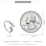 Boutique Sparkly‎ 5a Cz Leaf Ring | White Gold Plated Sterling Silver Photo 9