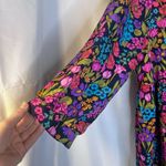 Emery Rose Bold Floral Print Long Sleeve Fit & Flare Thin Midi Dress Size 2XL Photo 5