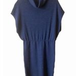 Alice + Olivia knit sleeveless turtleneck sweater dress charcoal wool drop waist L Photo 0