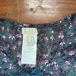 LOGO By Lori Goldstein  Teal and Purple Floral Cardigan Photo 1