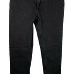 Everlane Womens The Original Straight Cheeky Jeans Stretch Coal Black 23 Crop Photo 0