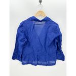 Chico's  Royal Blue Button Front Jacket Linen Nylon Lightweight Blazer Women‎ 1 M Photo 1