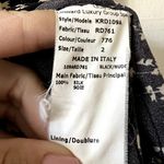 Michael Kors size 2 black beige midi skirt 100% silk C10 Photo 3