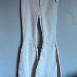 Free People  We the Free White Flare Stretch 26 Bell Bottom Jeans Raw Hem Photo 0
