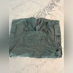 Duluth Trading Heirloom Carpenter Overalls Shorts Cargo Green Women’s XL EUC Photo 8