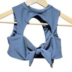 frankie's bikinis NWT Gray Ronnie Ribbed Neck Tie Top Size Small Photo 4