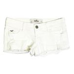Hollister  White Micro Low Rise Denim Shorts size‎ 1 Photo 1