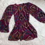 Southwestern Motif Wide Bell Sleeve Romper Size Small Photo 4