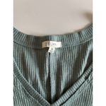 Z Supply  Ribbed V Neck Swing Tank Top Green Women's Size M Photo 2